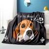 Cute Cartoon Puppy Blanket - Lightweight Flannel Throw for Sofa and Bed ,Digital Printed Blanket with Soft & Worm Flannel Fabric