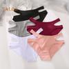 Women Panties Hollow Out Mid Waist Solid Color Stretchy Soft Anti-septic Breathable Seamless Anti-exposure Lady Briefs Female Underpants Underwear
