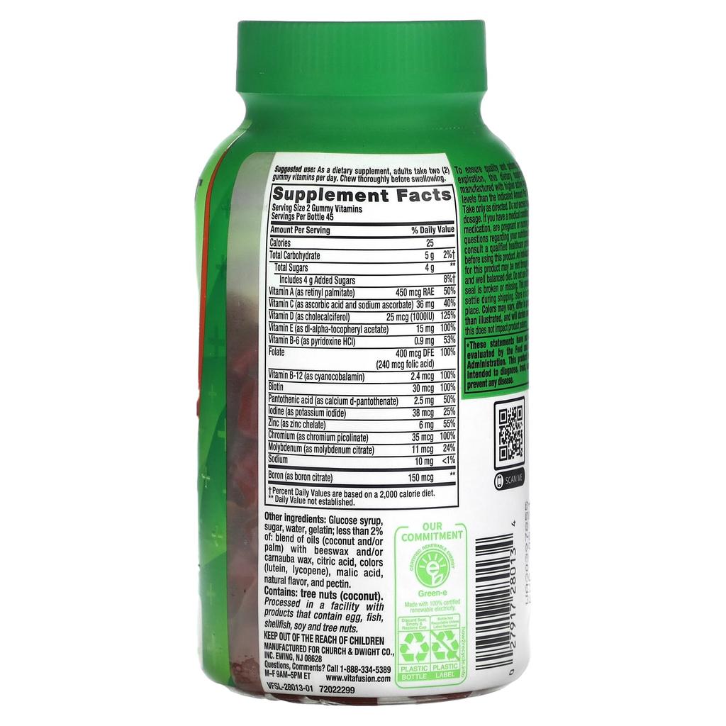 VitaFusion Multi+ Иммунные жевательные витамины, мандарин и клубника, 90 жевательных конфет