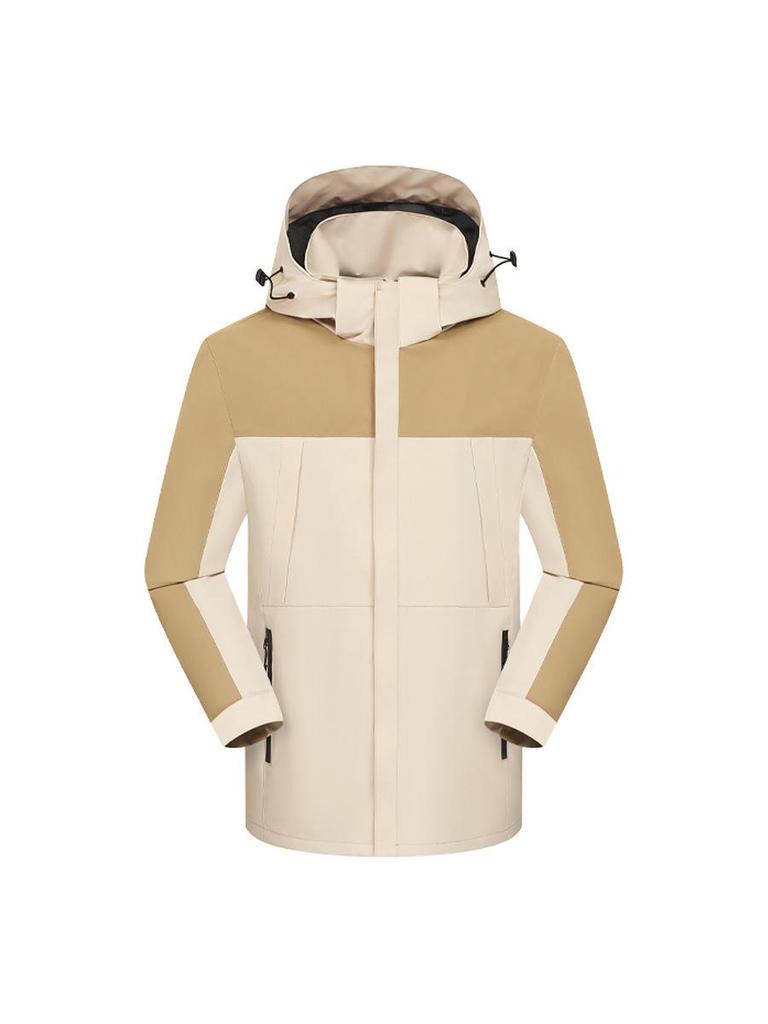 Autumn/Winter Thin Windbreaker with Detachable Hood and Custom Logo, Turn-Down Collar, Windproof Workwear Jacket