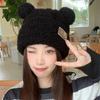 Warm Beanie Hat Cute Bear Ear Skullcap Casual Ear Protection  Women