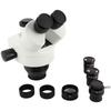 7X 45X Тринокулярный микроскоп Линза Окуляр Набор Стереомикроскоп Аксессуар БелыйС 0.5X Объективом
