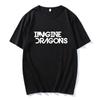 Fashion Imagine-Dragons Loom World Tour T-shirt Letter Graphic Printing Tee Streetwear Hip Hop Women Tshirts Harajuku