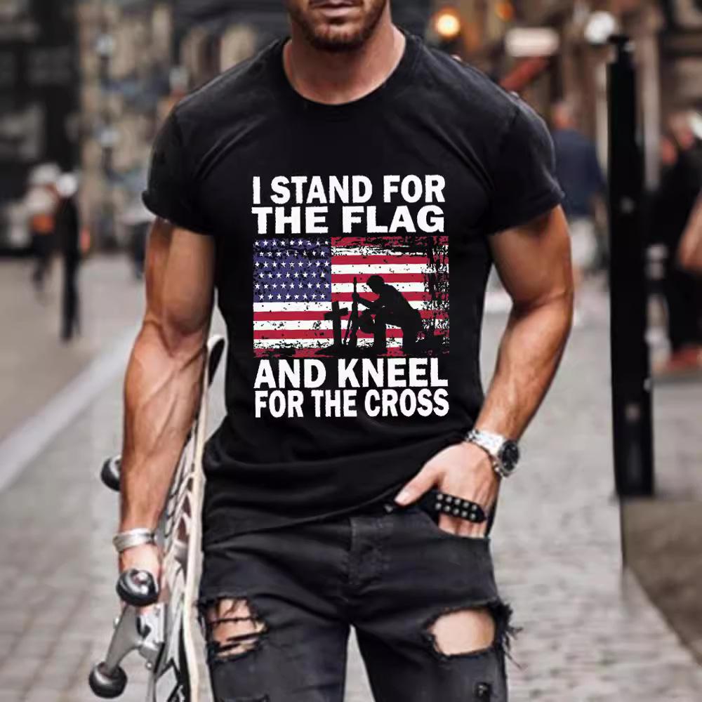 Summer American Flag 3D Printed Men's T Shirts Fashion Casual O-Neck Short Sleeve Sportswear Harajuku Streetwear Oversized Tops