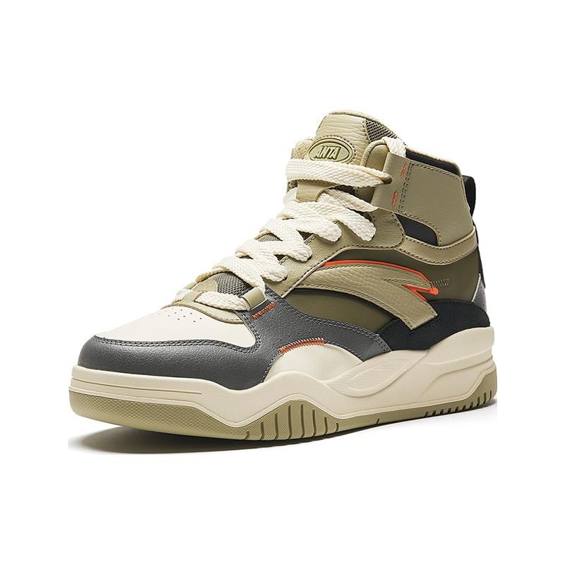 Anta Wave Shoes Comfortable Versatile Durable Mid-Top Sneakers Men Sneakers Green 912348088-3