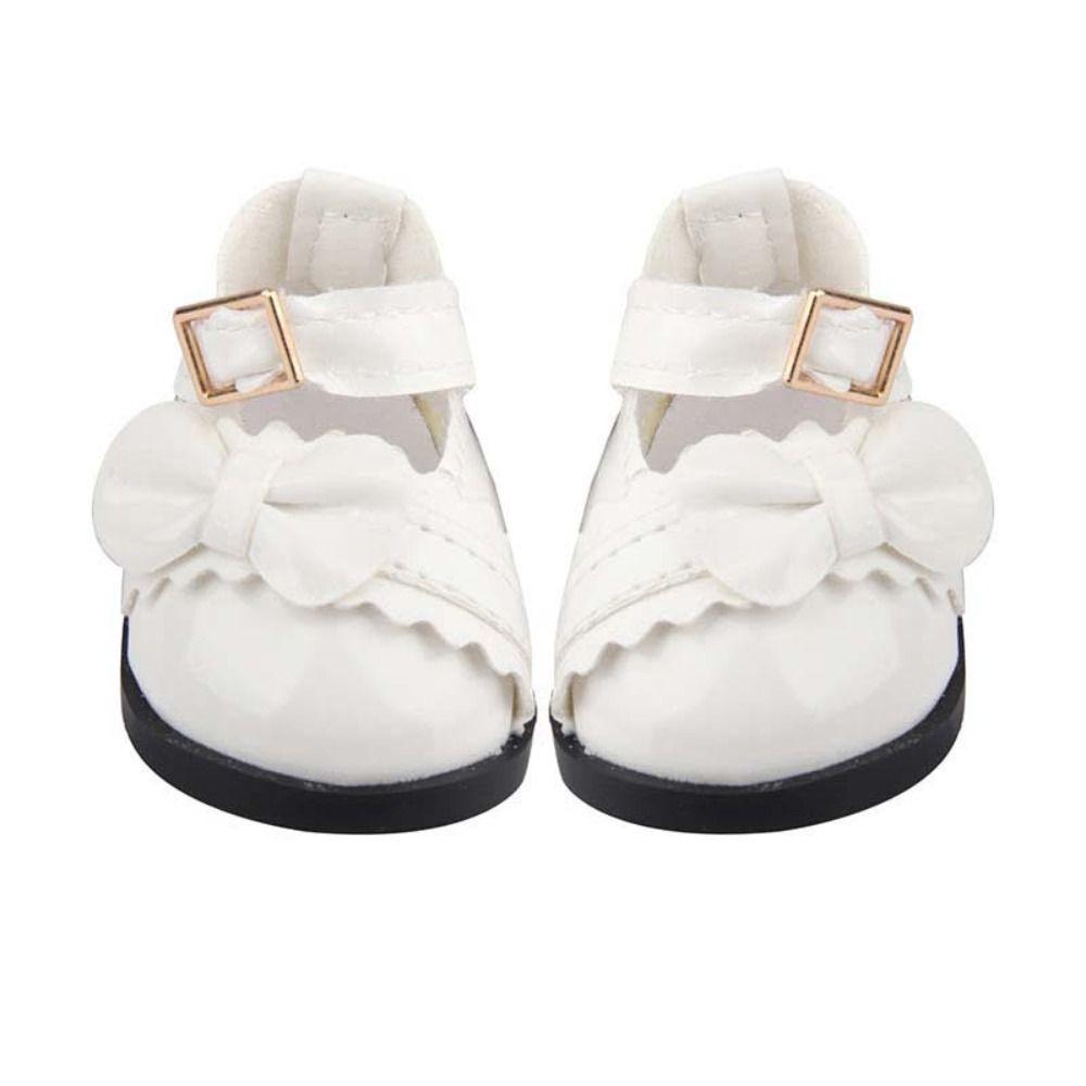 Boots Shoes PU Leather Bow Shoes Doll Shoes Doll Shoes Boots Doll Leather Shoes Clay Dolls