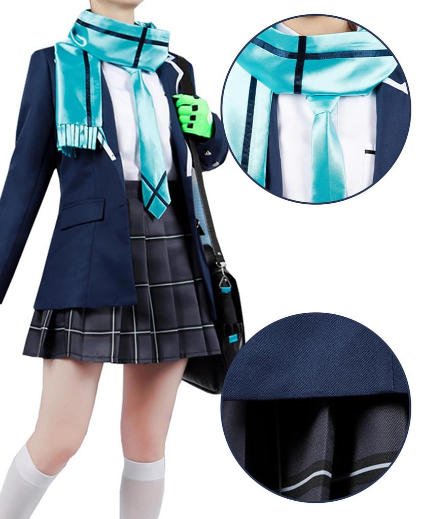 NOKIJP Sand Wolf Shiroko Cosplay Costume with Blue Archive Sand Wolf Shiroko Anime Game School Festival Wig, Uniform, Cosplay, Cosplay, Cosplay,