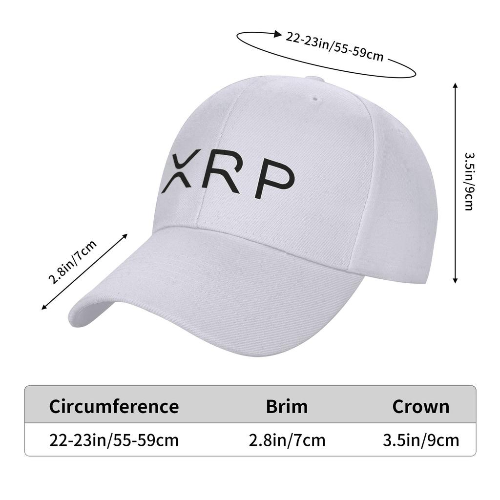 XRP Ripple Crypto Currency Sun Baseball Cap Summer Female Male Custom Logo Trucker Hat Hot Sale Classic Sports Baseball Caps
