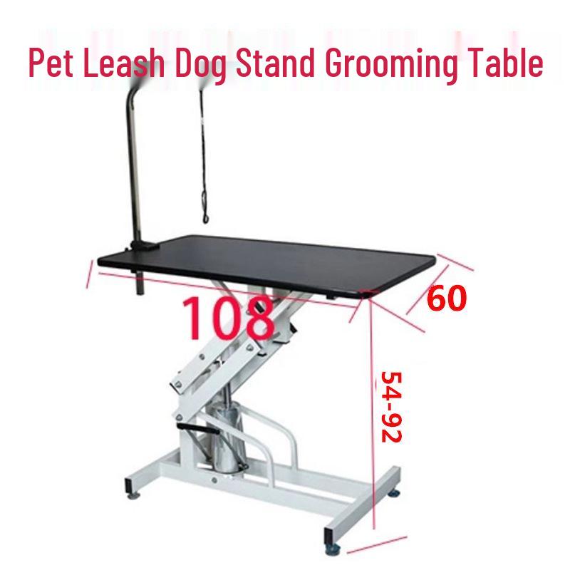 Round Pet Grooming Table for Dogs & Cats – Adjustable Lift & Fixed Support