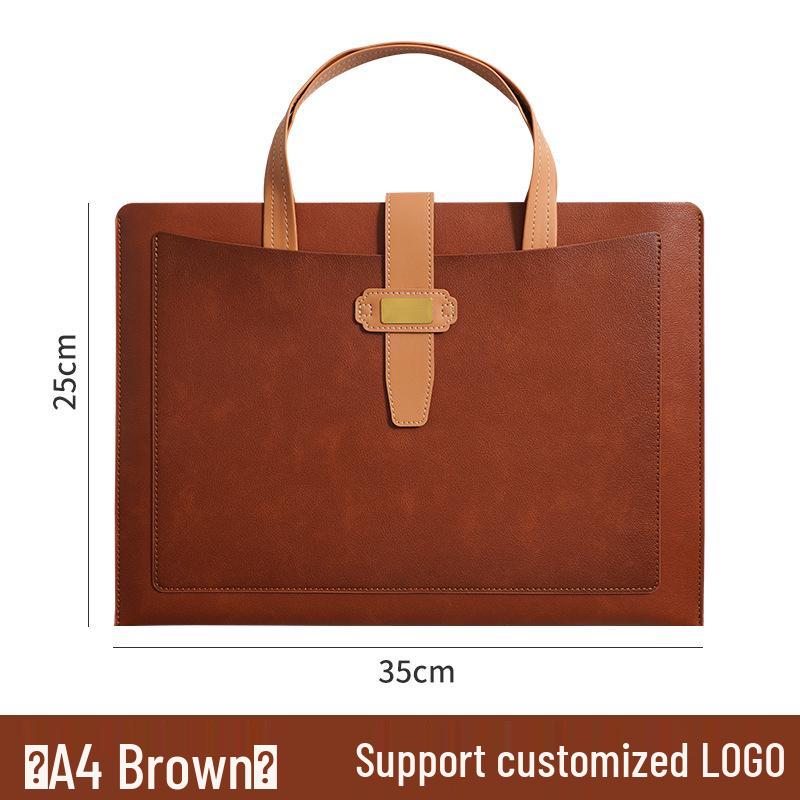 Кожаный держатель для документов формата А4 с настраиваемым логотипом