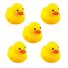 Set of 5 Little Ducks: Sound-making, Floating, and Fun In the Bath Cute Interior Decor and Educational Toys. Kids' Gift. 6cm Wide, 6cm High, 7.2cm