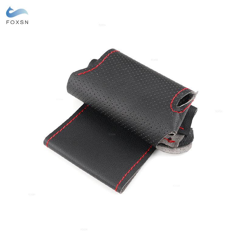 Car Accessories Interior Steering Wheel Cover Leather Trim For Honda Fit Jazz City 2014 2015 HRV HR-V 2016 Vezel 2015 - 2017