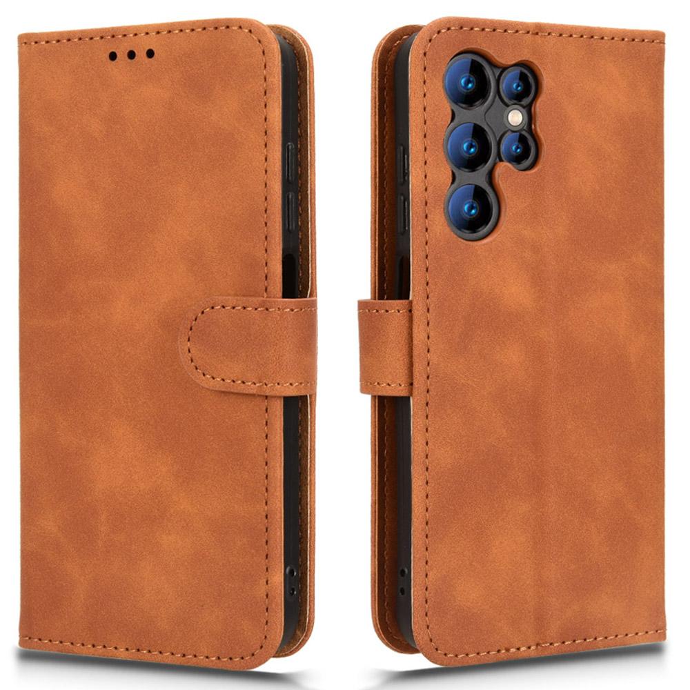 For Oukitel C1 Leather Case Skin Feel Anti Drop Wallet Flip Phone Cover