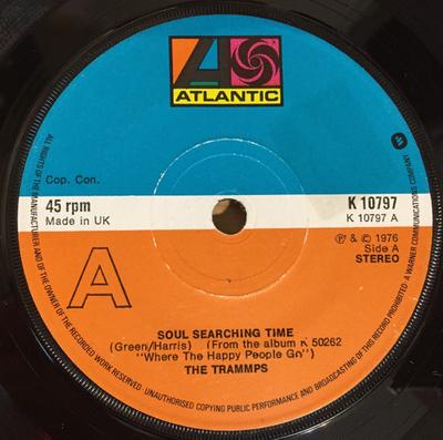 7-дюймовая пластинка TRAMMPS - Soul Searching Time K10797 Atlantic 1976 UK Соул/Фанк Б/У