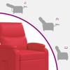 Massage Recliner Chair Red Faux Leather
