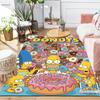 1Pc Simpsons Donut Delight Rug Office Carpet Indoor Outdoor Doormat Nonslip Soft Living Room Christmas Halloween Gift D922924