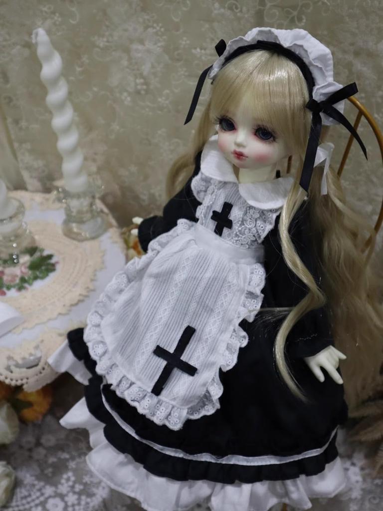 HAMRETHYPPZ BJD Шарнирное платье для куклы Костюм для куклы Горничная Одежда Шарнирное платье для куклы Платье для куклы Принцесса Черная принцесса Милая горничная Милая