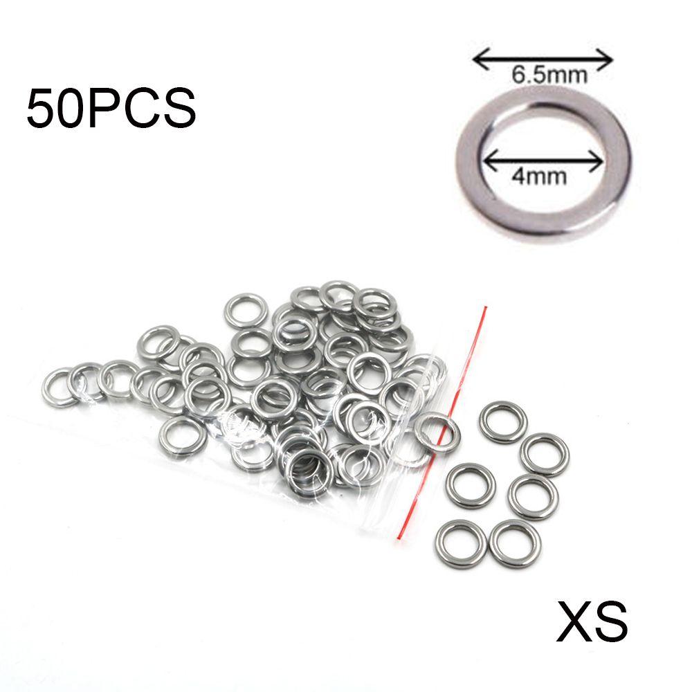50 шт. высококачественные прочные рыболовные разъемные кольца из нержавеющей стали для рыбалки с поворотным креплением