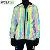Wosawe Переливающаяся велосипедная куртка со светоотражающими спортивными толстовками, водонепроницаемые ветрозащитные велосипедные куртки