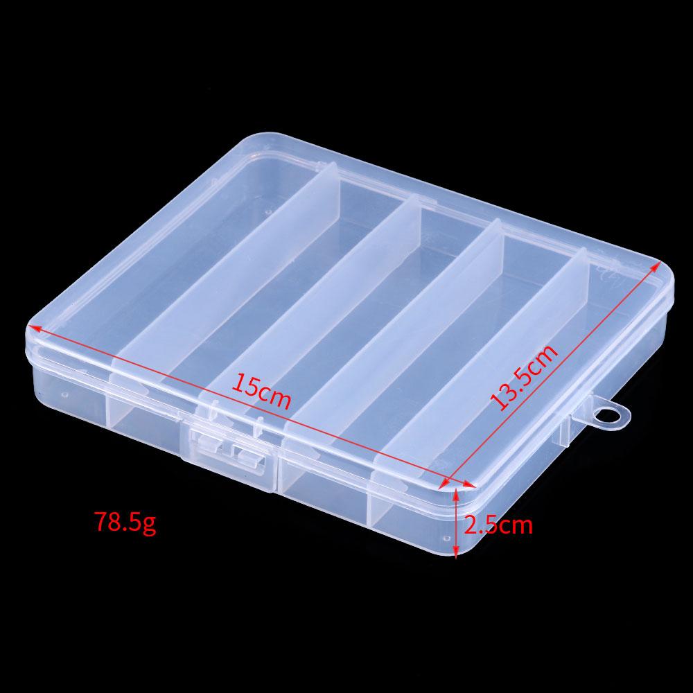 Transparent Fish Lure Storage Utility Box for Lure Organize clear Plastic Fishing Tackle Box