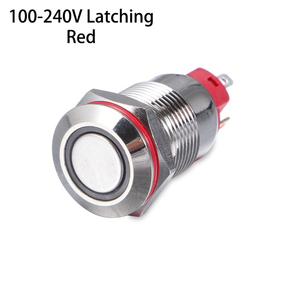 Waterproof Push 3V 5V 9V 12V 24V 110V 220V LED 12mm Metal Button Switch Momentary/Latching
