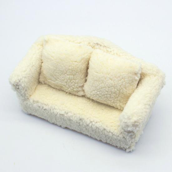 Миниатюрный диван 0.05 масштаб Мини-дом Диван Плюшевая Миниатюрная Мебель Куклы Аксессуары Для Дома