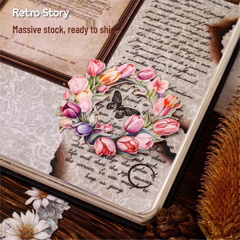 RetroStory Серия Гирлянда Креативные Сценические Наклейки - Пасторальный Коллаж Набор для Украшения