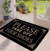 Funny Welcome Mats Please Take Off Your Shoes Mat For Entrance Indoor And Outdoor Personalized Doormat Novelty Gift Mat