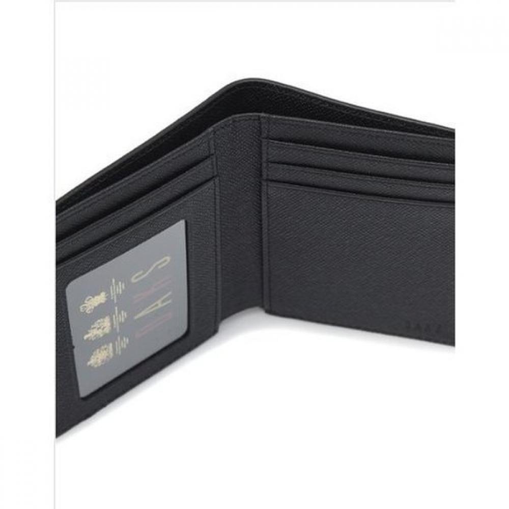 Daks Black Check Leather Slim Wallet Dbwa2f094bk