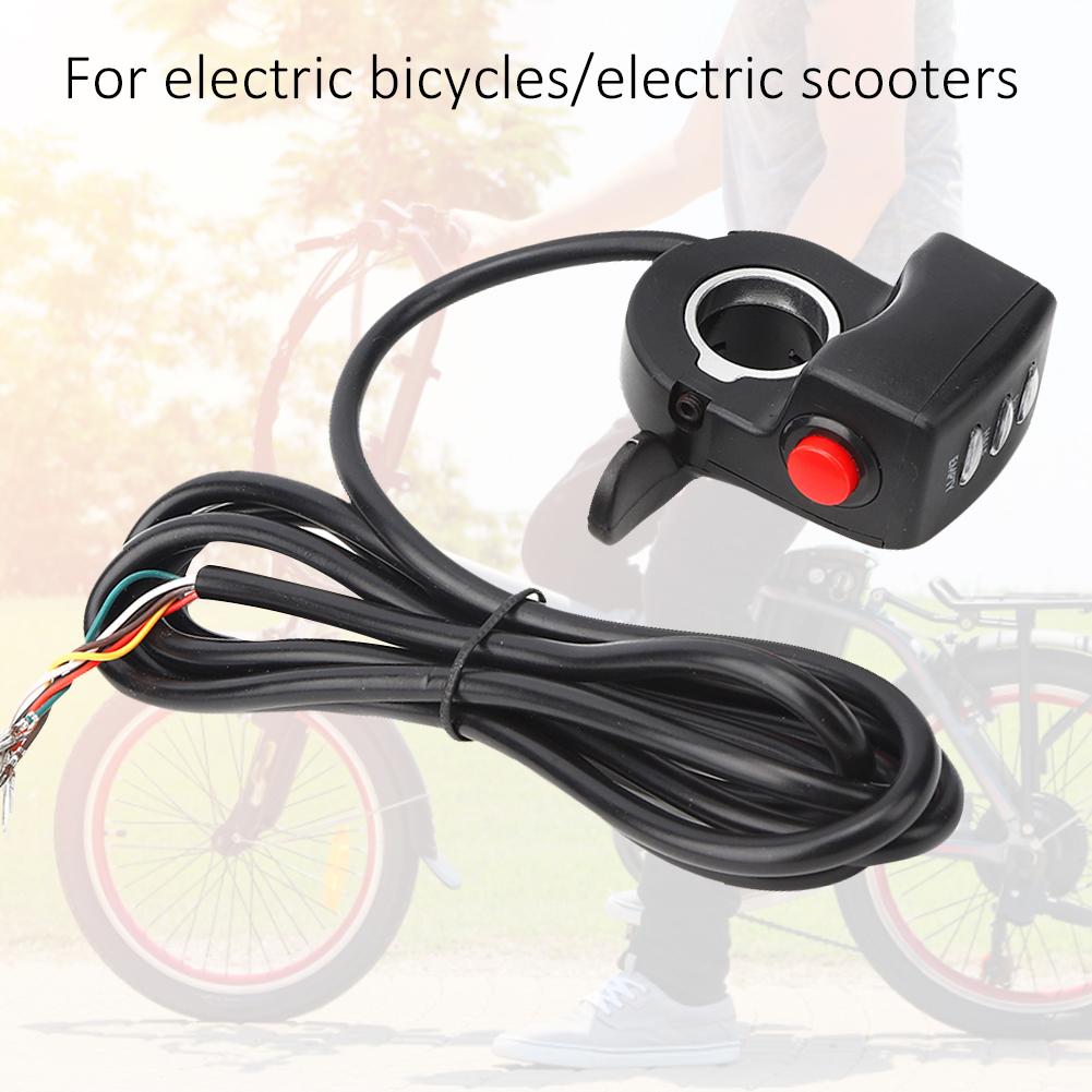 Electric Scooter 48V Acid Electric Quantity Display EBicycle Thumb Throttle Handle Bar Grip with Headlight Button