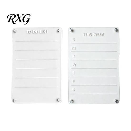 Magnetic Fridge Shopping List 12''x8'' Acrylic Planning Board, Clear Weekly Meal Planner, Refrigerator Calendar Dry Erase Noteboard with Marker