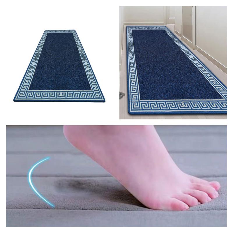 New Chinese-style Geometric Rug For Kitchen And Bedroom Anti-skid And Easy To Clean