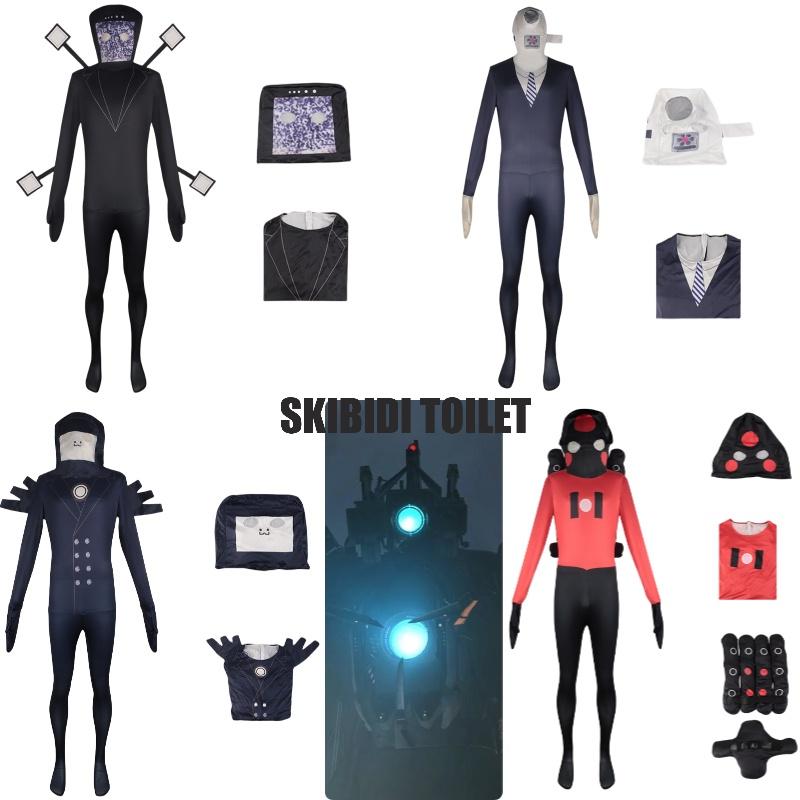 Косплей-комбинезон по игре Skibidi Toilet, идеально подходящий для Хэллоуина