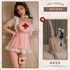 Sexy Lingerie Perspective Nurse Mesh Pure Sweet Lace Lolita Teen Sexy Maid Dress Uniform
