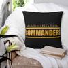 Washington Commanders Square Pillowcase Pillow Cover Polyester Cushion Zip Decorative Comfort Throw Pillow for Home Living Room