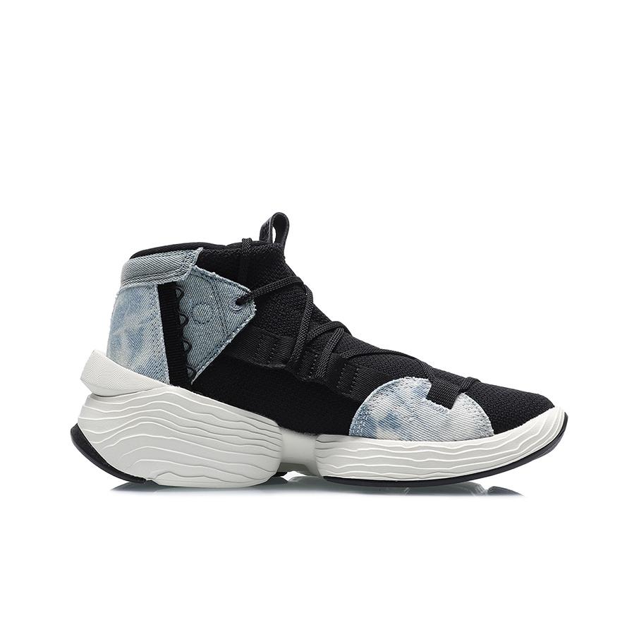 Баскетбольные кроссовки Li Ning Kung Fu Wudao Kung Fu Winterized Low Top женские кроссовки черного и синего цвета AGBQ084-4