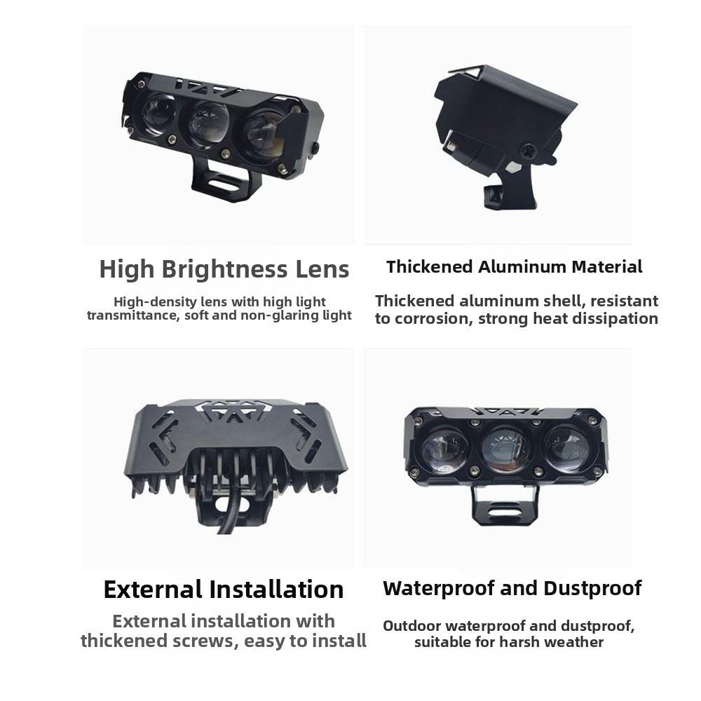Super Bright Hi/Low Beam Fog Lamps Dual Color Driving Light for Car Trucks SUV UTV