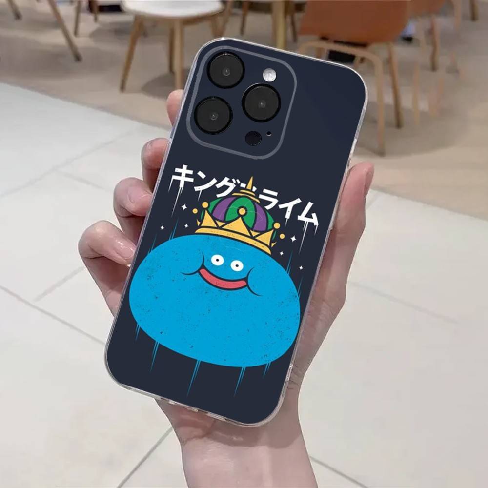 Чехол для телефона D-Dragon Quest Slime для iPhone 16,15,14,13,12,11 Plus,Pro,Max,XR,XS,X,7,8 Plus,SE,Mini Прозрачный Мягкий Чехол