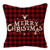 Festive Christmas Cushion Cover Featuring Adorable Reindeer And Snowflakes Design