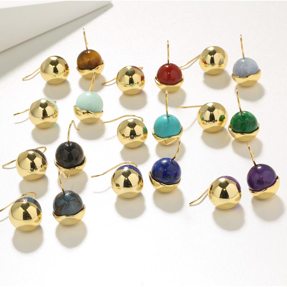 Серьги из натурального нефрита и бирюзы, антикварные серьги для женщин, нишевая модель, высококачественное серебряное покрытие 925 пробы, 18-каратное ушное кольцо