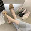 Женские тапочки Outside New Bow Baotou Outside Slippers Женские летние повседневные модные туфли Muller Женские полутапочки Сандалии
