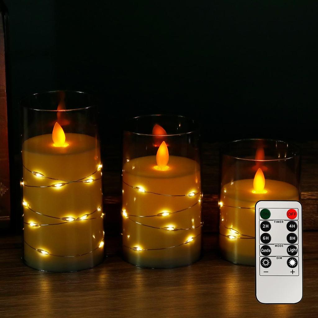 "LED Remote Control Candle Lights for Weddings, Birthdays, Parties & Concerts - Electronic ABS Simulation String Light Decoration"