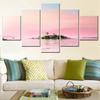 Canvas Wall Art Poster and Picture Painting Nature Tropical Island Wallpaper Home Decor Mural for Living Room 5 Pieces Artwork No Frame