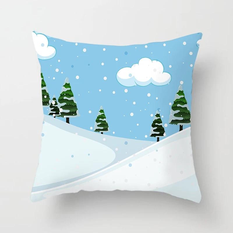 Christmas Home Pillowcases Christmas Printed Bed Home Decoration Cushion Covers Christmas Decorative Pillowcases