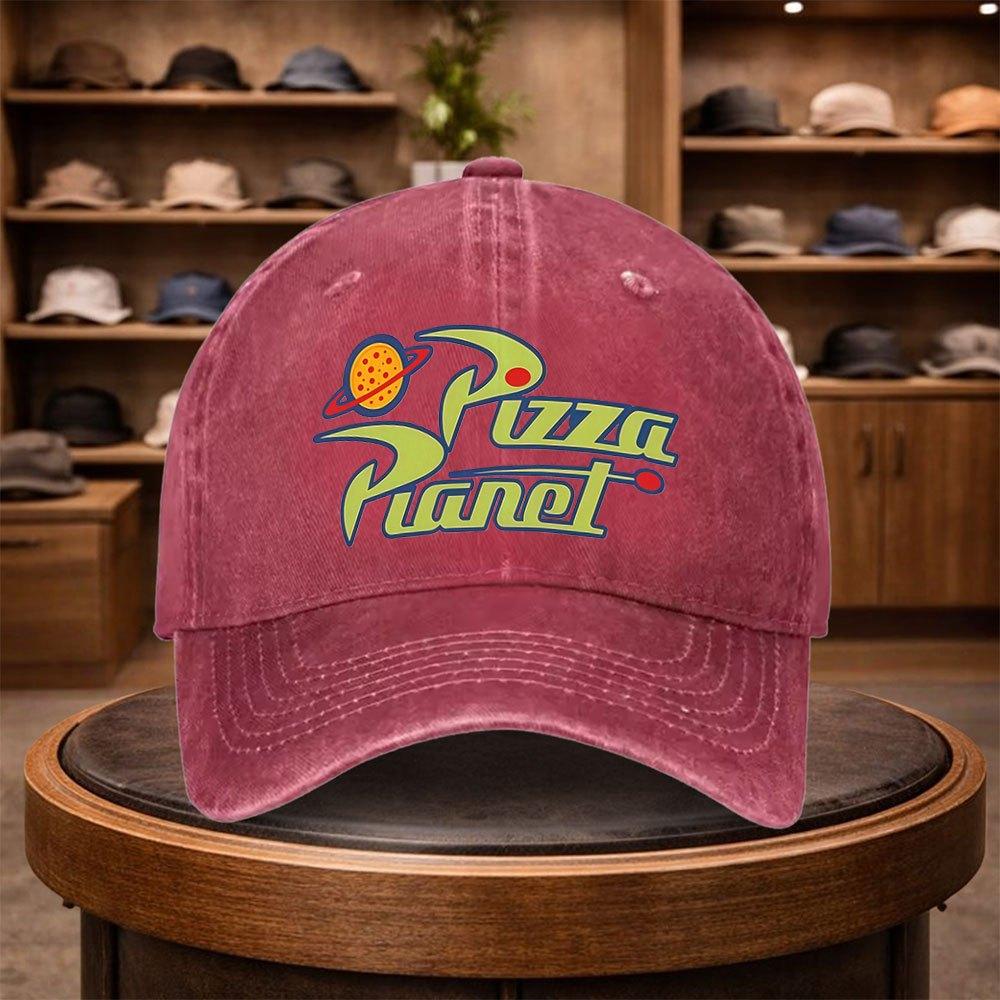 Pizza Planet Printed Baseball Cap Casual Snapback Hat Fashion Hat Outdoor Adjustable Leisure Cap Suitable for All Seasons