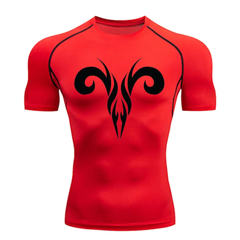 2024 Men's Short-sleeved T-shirt Quick-drying Sports Compression Shirt Bottoming Fitness Running Breathable Top Summer S-3XL