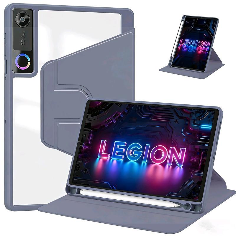 Для Lenovo LEGION Y700 2026 5-го Поколения 8,8 Дюйма Акриловая Задняя Крышка со Слотом для Стилуса Вращающийся Чехол для Y700 5-го Поколения 8,8" Smart Cover
