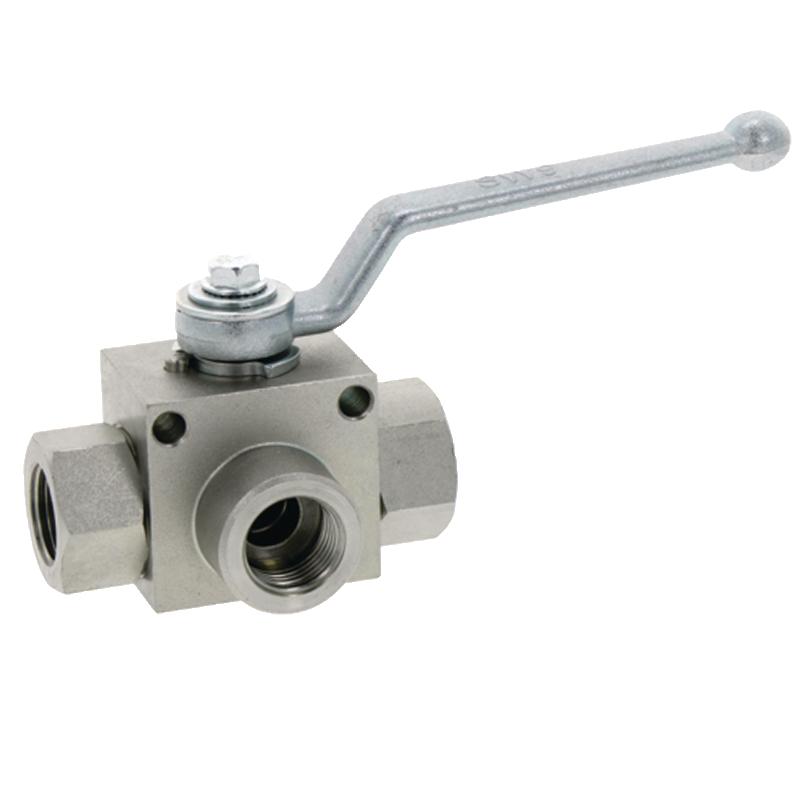 3-way ball valve BKR-3L-DN 6 G1/4" 45L