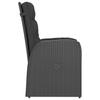 11 piece Garden Dining Set with Cushions Poly Rattan Black