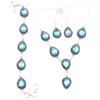 Swiss Blue Quartz Gemstone Jewelry Necklace Set 18-20''